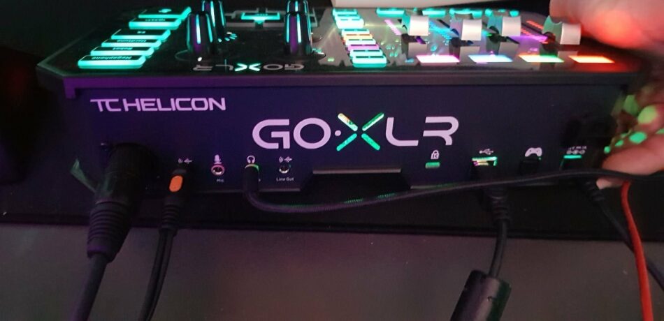 Back of the GoXLR, This is an Audio Mixer for Streamers