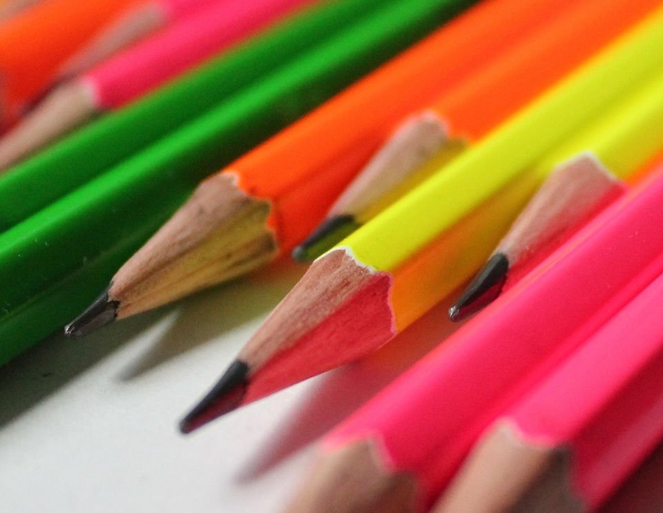 A set of colorful pencils.