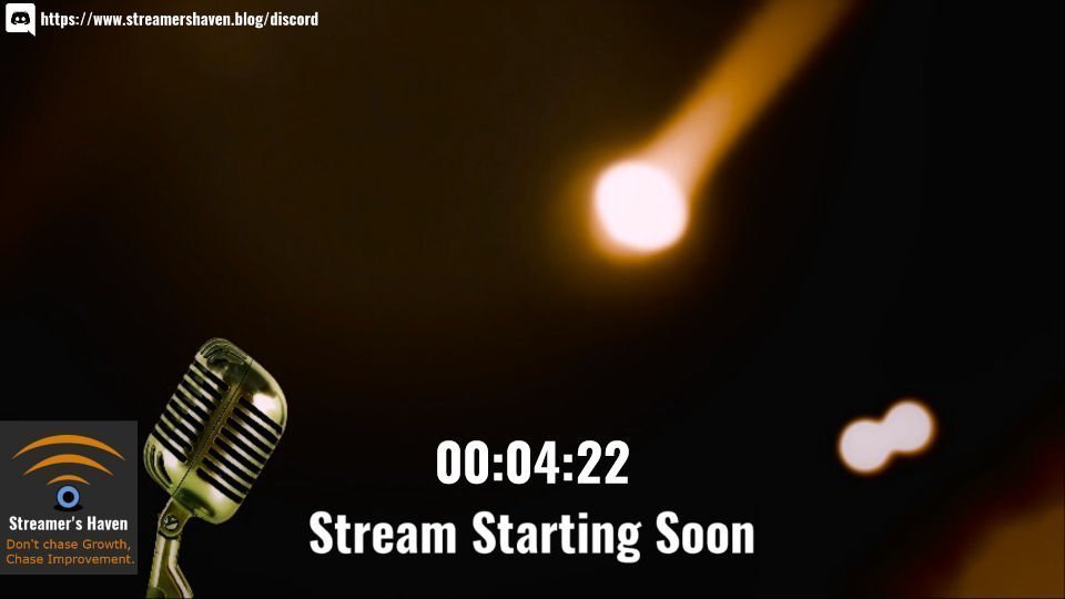 OBS Overlays included on the "Starting Soon" scene.