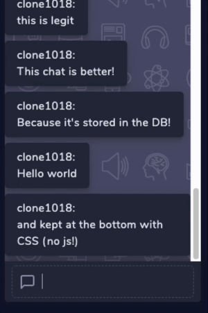 Chat preview of the Glimesh streaming platform