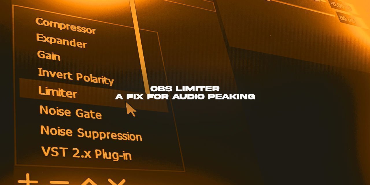 Use the OBS Limiter filter to help fix peaking