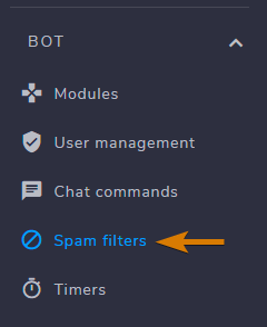 StreamElements Spam Filter