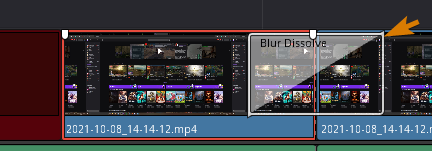 Blur Dissolve Transition effect between two clips in DaVinci Resolve 17