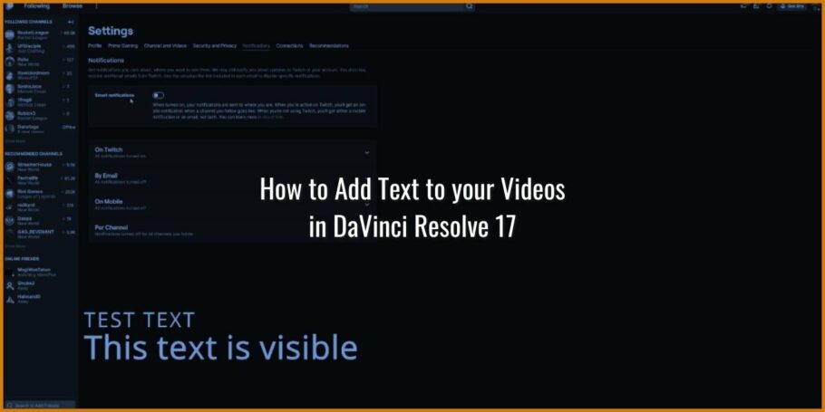 How to add text to DaVinci Resolve 17