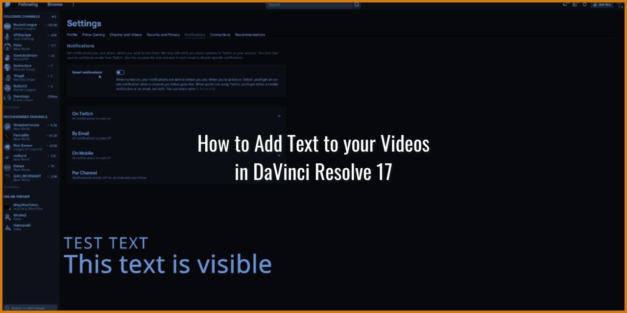 How to add text to DaVinci Resolve 17