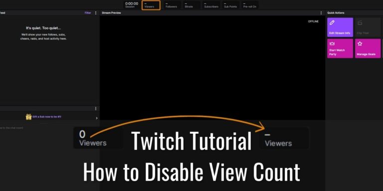 How to Disable View count on Twitch