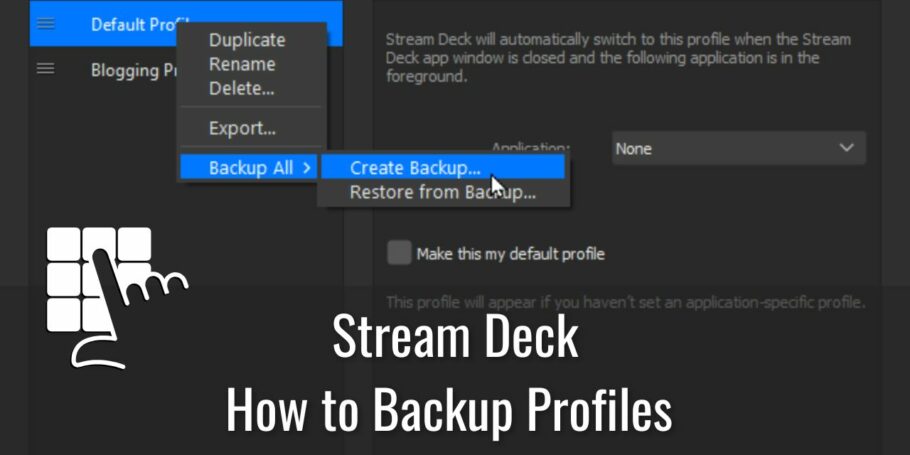 Stream Deck Backup Featured Image