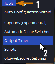 How to Access OBS output timer