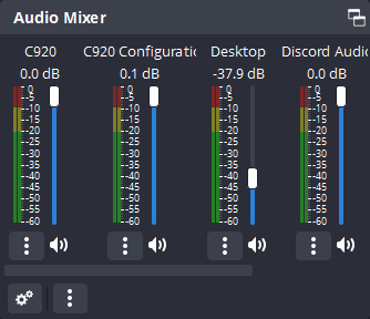 OBS Vertical Audio Mixer Preview