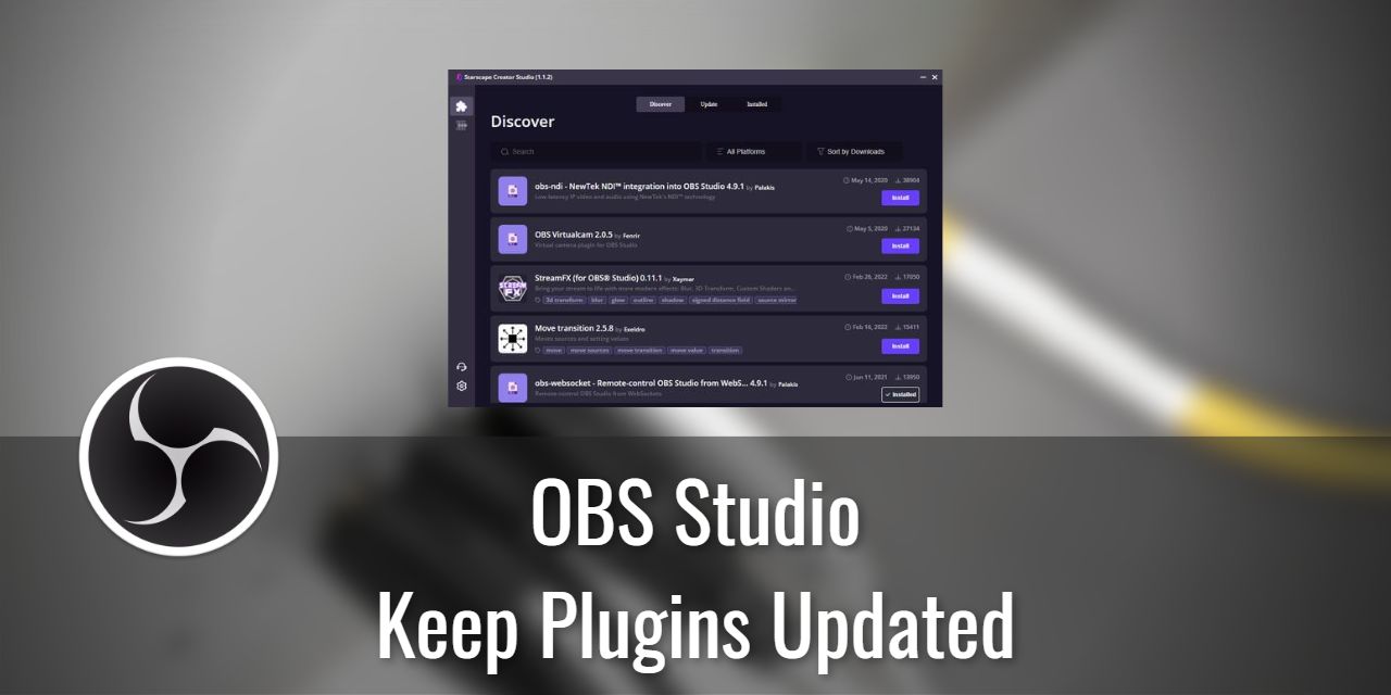 How to Keep OBS Plugins Updated – Starscape Creator Studio