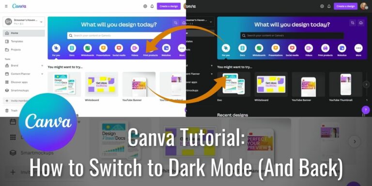 Canva Tutorial: How to Switch to Dark Mode (And Back)
